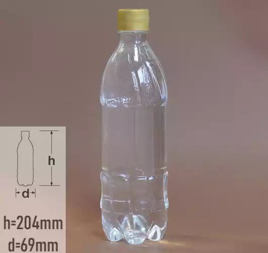 Vsticla PET 550ml cu capac cu autosigilare auriu